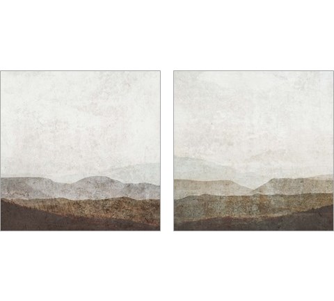 Burnished Mountains 2 Piece Art Print Set by Victoria Barnes