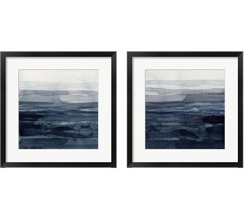 Rising Blue  2 Piece Framed Art Print Set by Victoria Borges