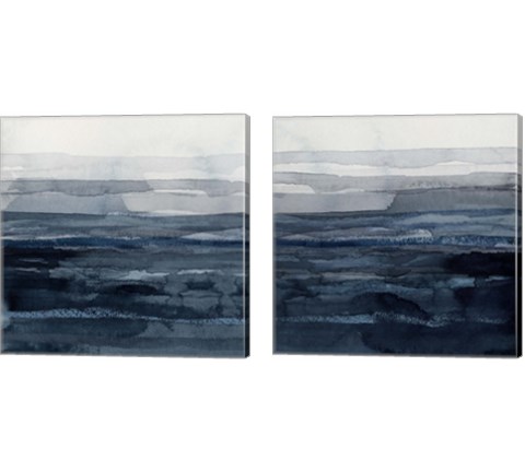 Rising Blue  2 Piece Canvas Print Set by Victoria Borges