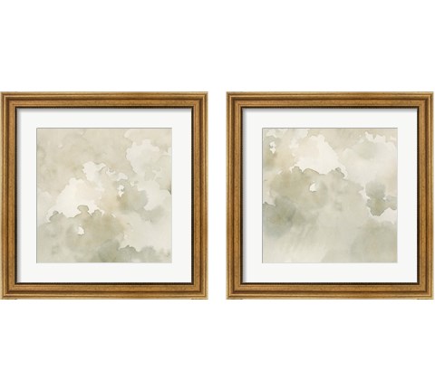 Warm Clouds Abstract 2 Piece Framed Art Print Set by Emma Caroline