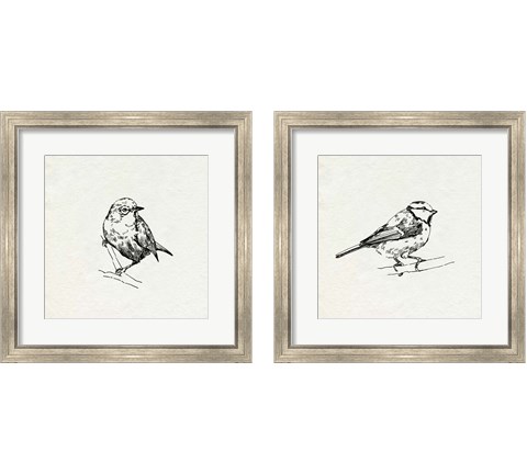 Bird Feeder Friends 2 Piece Framed Art Print Set by Emma Caroline