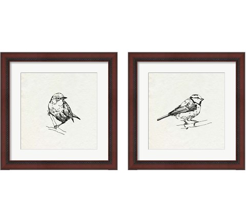 Bird Feeder Friends 2 Piece Framed Art Print Set by Emma Caroline