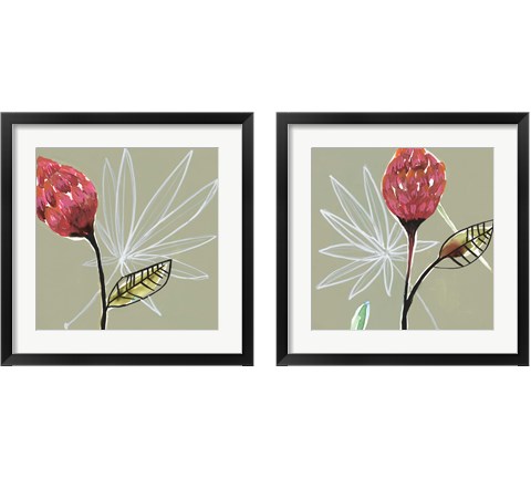 Tropic Botanicals 2 Piece Framed Art Print Set by Jennifer Goldberger