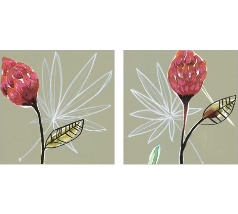 Tropic Botanicals 2 Piece Art Print Set by Jennifer Goldberger