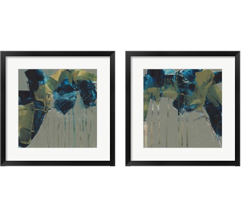 Deconstructed Blues 2 Piece Framed Art Print Set by Jennifer Goldberger