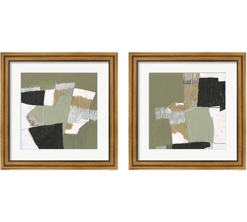 Olive Black & Gold 2 Piece Framed Art Print Set by Jennifer Goldberger
