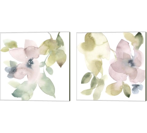 Sweet Petals and Leaves 2 Piece Canvas Print Set by Jennifer Goldberger