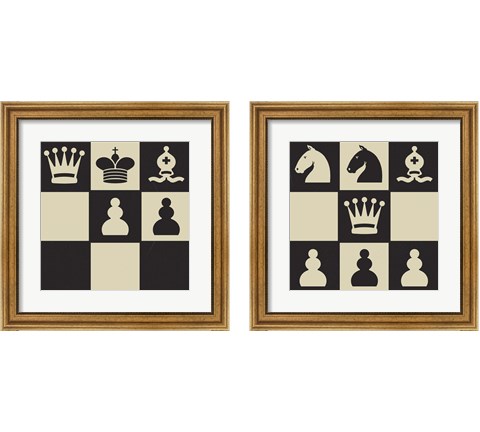 Chess Puzzle 2 Piece Framed Art Print Set by Jacob Green