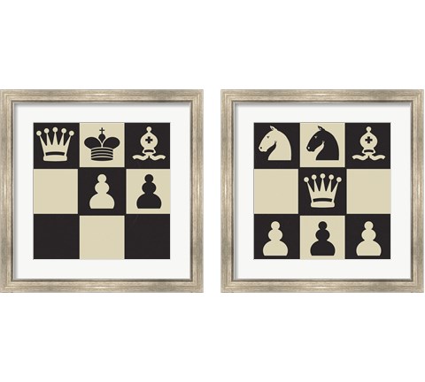 Chess Puzzle 2 Piece Framed Art Print Set by Jacob Green