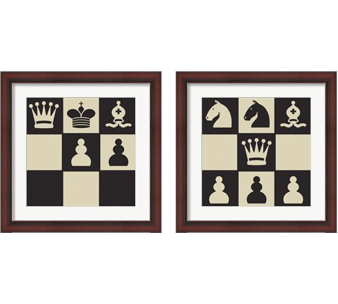 Chess Puzzle 2 Piece Framed Art Print Set by Jacob Green