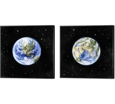 Earth From Afar 2 Piece Canvas Print Set by Grace Popp