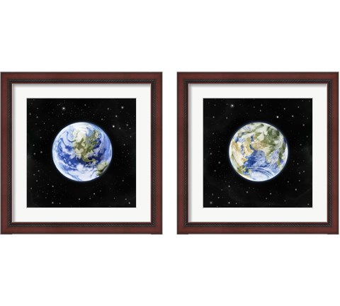 Earth From Afar 2 Piece Framed Art Print Set by Grace Popp