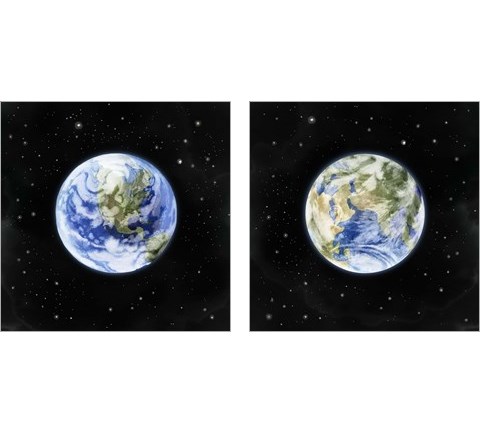 Earth From Afar 2 Piece Art Print Set by Grace Popp