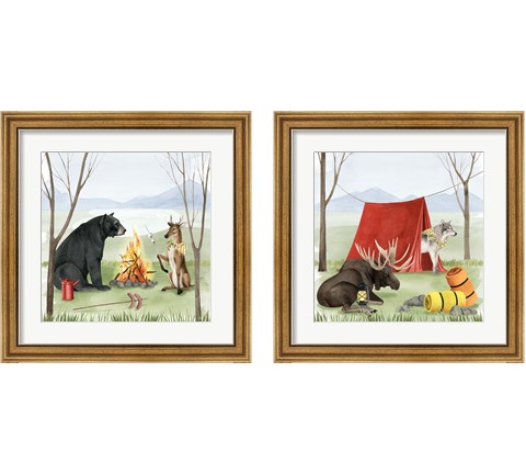Camp Crashers 2 Piece Framed Art Print Set by Grace Popp