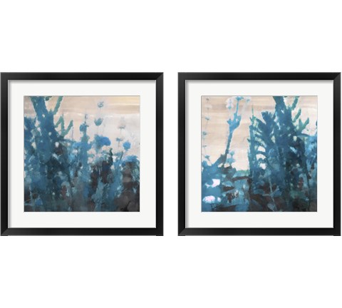 Going In Blue 2 Piece Framed Art Print Set by Alonzo Saunders