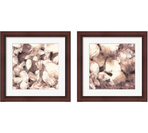 Blush Shaded Leaves 2 Piece Framed Art Print Set by Alonzo Saunders