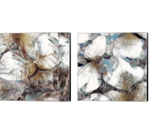 Neutral Summer Leaves 2 Piece Canvas Print Set by Alonzo Saunders