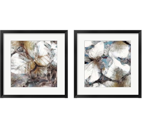 Neutral Summer Leaves 2 Piece Framed Art Print Set by Alonzo Saunders