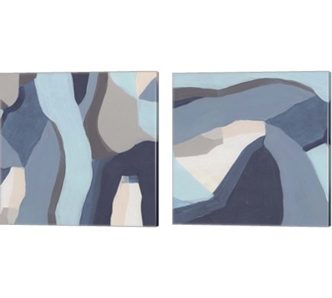 Blue Chrysalis 2 Piece Canvas Print Set by June Erica Vess