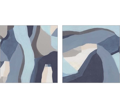 Blue Chrysalis 2 Piece Art Print Set by June Erica Vess