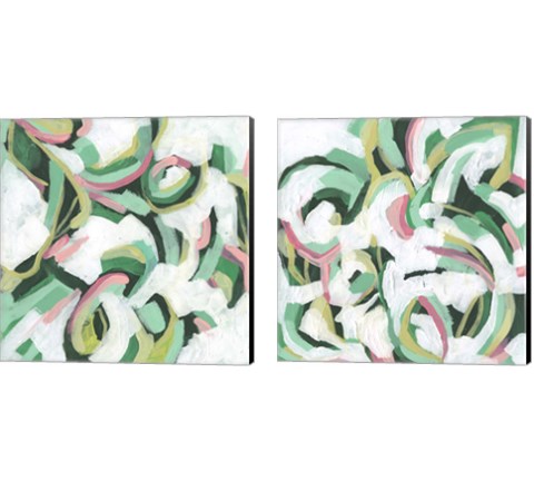 Mint Billows 2 Piece Canvas Print Set by June Erica Vess