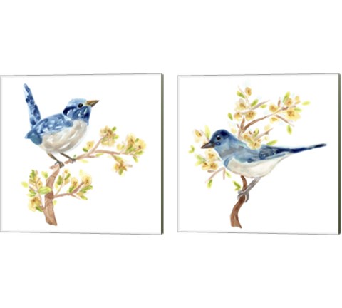 Springtime Songbirds 2 Piece Canvas Print Set by June Erica Vess