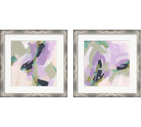 Lavender Swirl 2 Piece Framed Art Print Set by June Erica Vess