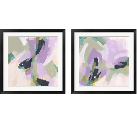 Lavender Swirl 2 Piece Framed Art Print Set by June Erica Vess