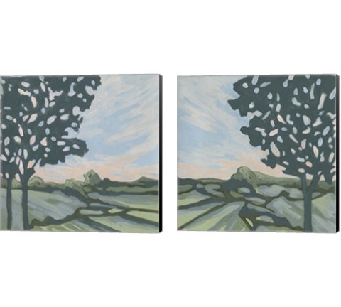 Sunset Tree 2 Piece Canvas Print Set by June Erica Vess