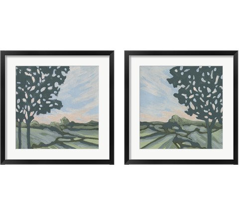 Sunset Tree 2 Piece Framed Art Print Set by June Erica Vess