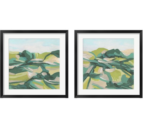 Layered Topography 2 Piece Framed Art Print Set by June Erica Vess
