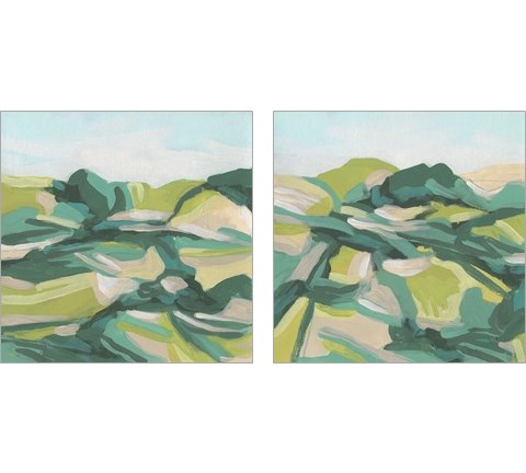 Layered Topography 2 Piece Art Print Set by June Erica Vess