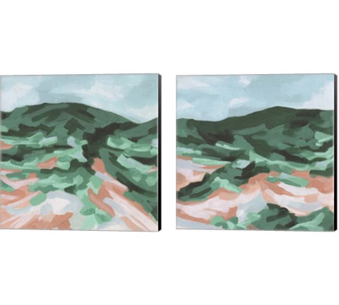 Seafoam Hills 2 Piece Canvas Print Set by June Erica Vess