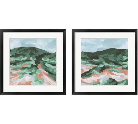 Seafoam Hills 2 Piece Framed Art Print Set by June Erica Vess