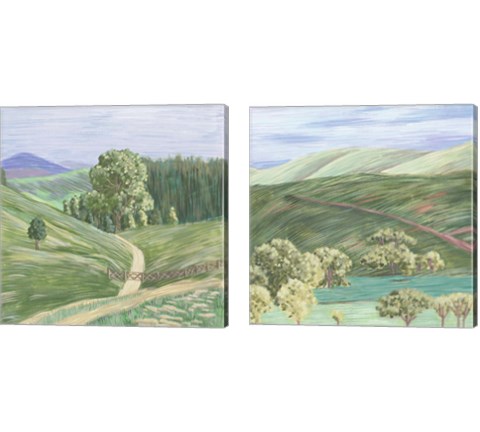 Hill Lines 2 Piece Canvas Print Set by Melissa Wang