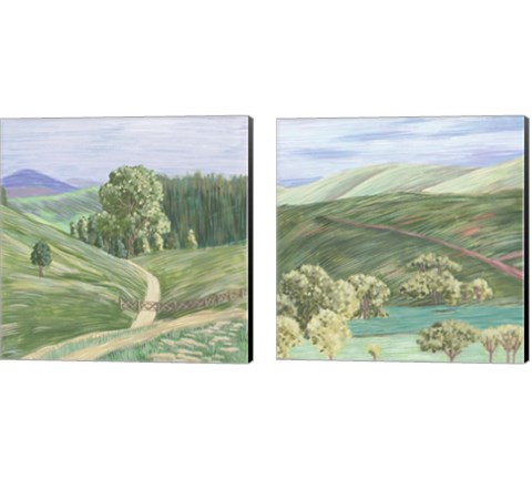 Hill Lines 2 Piece Canvas Print Set by Melissa Wang