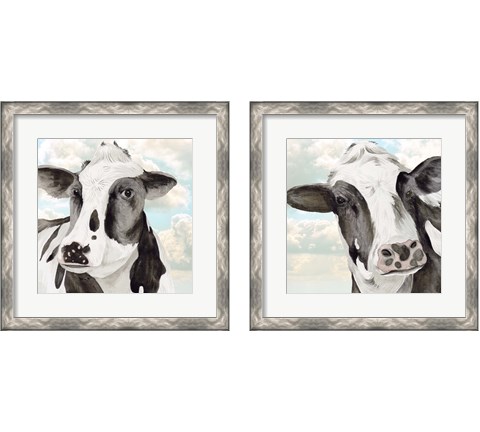 Portrait of a Cow 2 Piece Framed Art Print Set by Melissa Wang