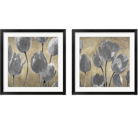 Grey Tulips 2 Piece Framed Art Print Set by Luca Villa