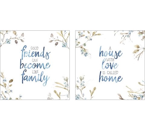 Home & Family 2 Piece Art Print Set by Lisa Audit