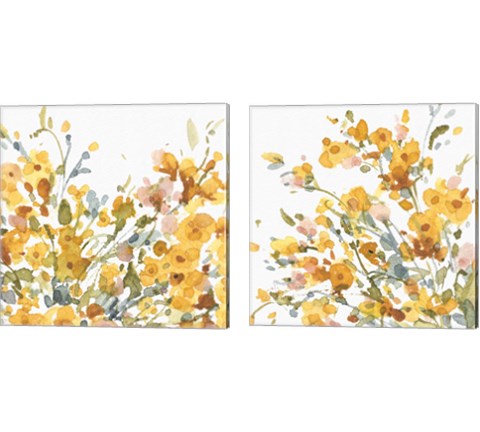 Happy Yellow 2 Piece Canvas Print Set by Lisa Audit