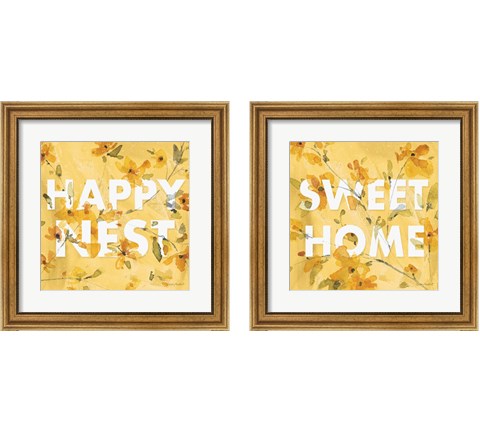 Happy Yellow 2 Piece Framed Art Print Set by Lisa Audit
