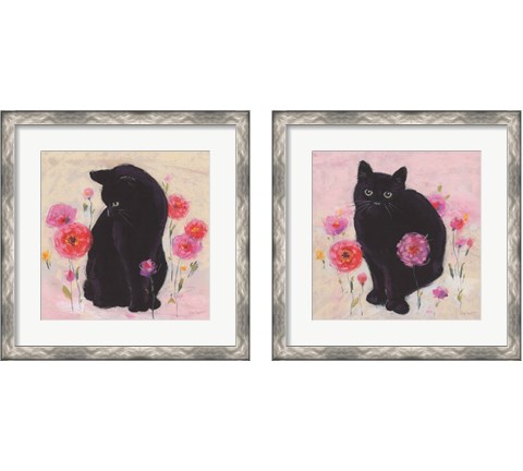 Nina the Cat 2 Piece Framed Art Print Set by Lisa Audit
