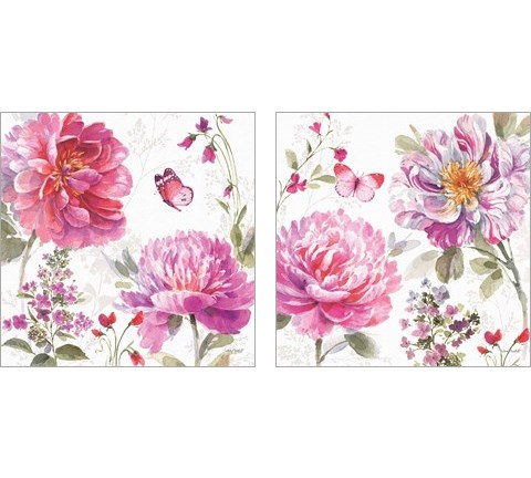 Obviously Pink 2 Piece Art Print Set by Lisa Audit