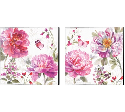 Obviously Pink 2 Piece Canvas Print Set by Lisa Audit