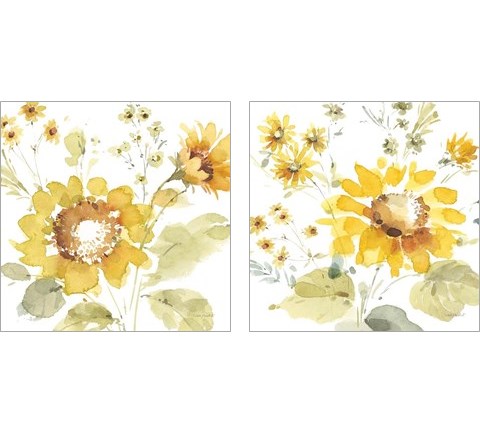 Sunflowers Forever 2 Piece Art Print Set by Lisa Audit