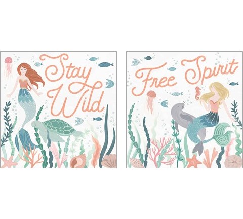 Under the Sea 2 Piece Art Print Set by Laura Marshall