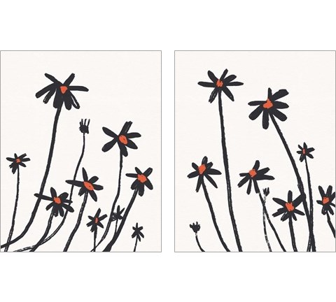 Young Coneflowers 2 Piece Art Print Set by Jacob Green