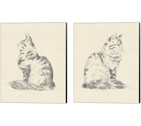 House Cat 2 Piece Canvas Print Set by Jacob Green