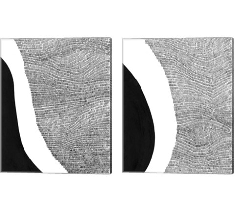 Black & White Abstract 2 Piece Canvas Print Set by Regina Moore