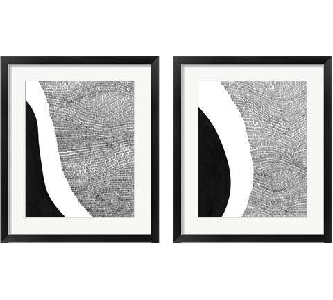 Black & White Abstract 2 Piece Framed Art Print Set by Regina Moore
